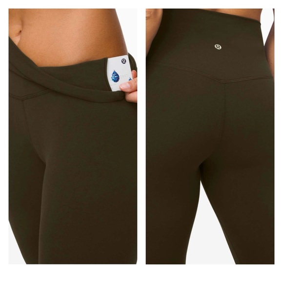 Lululemon Align Crop 20” Olive Green - Picture 2 of 6